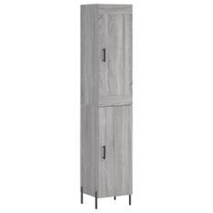 Buffet haut Sonoma gris 34,5x34x180 cm Bois d'ingénierie