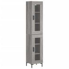 Buffet haut Sonoma gris 34,5x34x180 cm Bois d'ingénierie