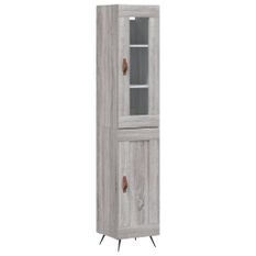 Buffet haut Sonoma gris 34,5x34x180 cm Bois d'ingénierie