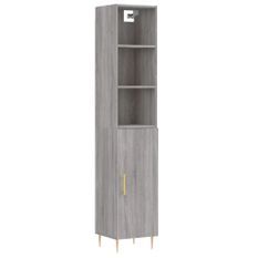 Buffet haut Sonoma gris 34,5x34x180 cm Bois d'ingénierie