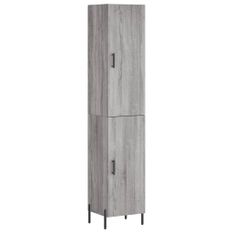 Buffet haut Sonoma gris 34,5x34x180 cm Bois d'ingénierie