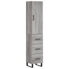 Buffet haut Sonoma gris 34,5x34x180 cm Bois d'ingénierie