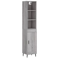 Buffet haut Sonoma gris 34,5x34x180 cm Bois d'ingénierie