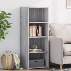 Buffet haut sonoma gris 45x41x124 cm bois d'ingénierie