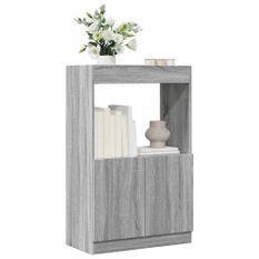 Buffet haut sonoma gris 63x33x100 cm bois d'ingénierie