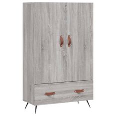 Buffet haut sonoma gris 69,5x31x115 cm bois d'ingénierie