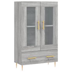 Buffet haut sonoma gris 69,5x31x115 cm bois d'ingénierie