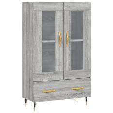 Buffet haut sonoma gris 69,5x31x115 cm bois d'ingénierie