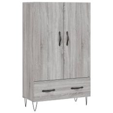 Buffet haut sonoma gris 69,5x31x115 cm bois d'ingénierie