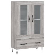 Buffet haut sonoma gris 69,5x31x115 cm bois d'ingénierie