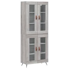 Buffet haut Sonoma gris 69,5x34x180 cm Bois d'ingénierie