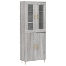 Buffet haut Sonoma gris 69,5x34x180 cm Bois d'ingénierie