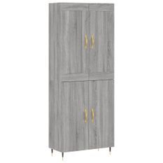 Buffet haut Sonoma gris 69,5x34x180 cm Bois d'ingénierie