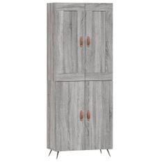 Buffet haut Sonoma gris 69,5x34x180 cm Bois d'ingénierie