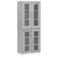 Buffet haut Sonoma gris 69,5x34x180 cm Bois d'ingénierie