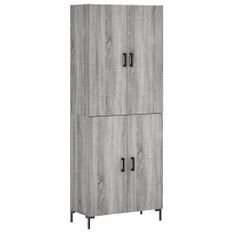 Buffet haut Sonoma gris 69,5x34x180 cm Bois d'ingénierie