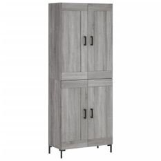 Buffet haut Sonoma gris 69,5x34x180 cm Bois d'ingénierie