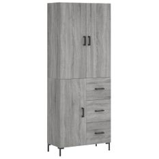 Buffet haut Sonoma gris 69,5x34x180 cm Bois d'ingénierie