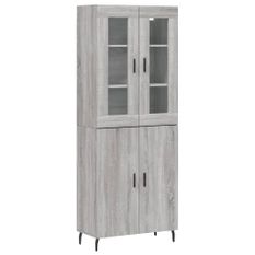 Buffet haut Sonoma gris 69,5x34x180 cm Bois d'ingénierie