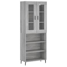 Buffet haut Sonoma gris 69,5x34x180 cm Bois d'ingénierie