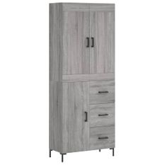 Buffet haut Sonoma gris 69,5x34x180 cm Bois d'ingénierie
