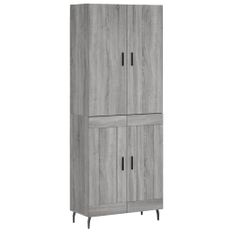 Buffet haut Sonoma gris 69,5x34x180 cm Bois d'ingénierie