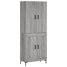 Buffet haut Sonoma gris 69,5x34x180 cm Bois d'ingénierie