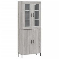 Buffet haut Sonoma gris 69,5x34x180 cm Bois d'ingénierie