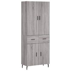 Buffet haut Sonoma gris 69,5x34x180 cm Bois d'ingénierie