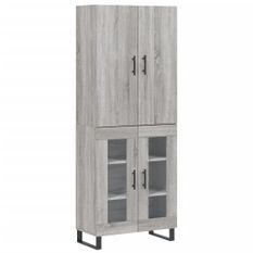 Buffet haut Sonoma gris 69,5x34x180 cm Bois d'ingénierie