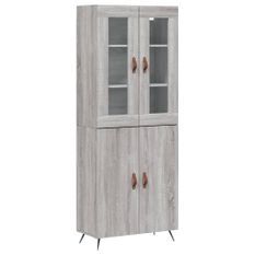 Buffet haut Sonoma gris 69,5x34x180 cm Bois d'ingénierie