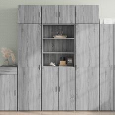 Buffet haut sonoma gris 70x42,5x185 cm bois d'ingénierie