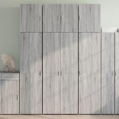 Buffet haut sonoma gris 80x42,5x249 cm bois d'ingénierie