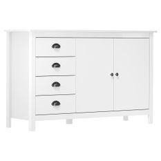 Buffet Hill Range Blanc 130x40x80 cm Bois de pin solide