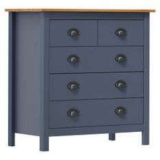 Buffet Hill Range Gris 79x40x80 cm Bois de pin solide