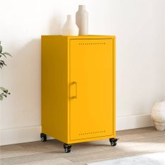 Buffet jaune moutarde 36x39x72 cm acier laminé à froid