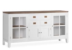 Buffet KOREST – Bois massif blanc et marron
