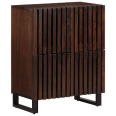 Buffet marron 60x34x75 cm bois massif de manguier