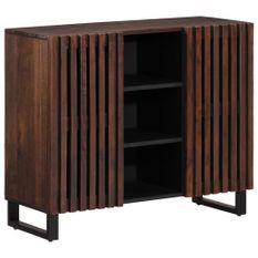 Buffet marron 90x34x75 cm bois massif de manguier