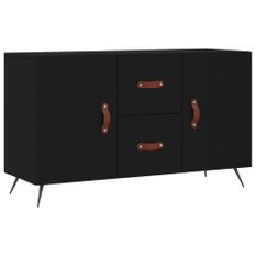 Buffet noir 100x36x60 cm bois d'ingénierie