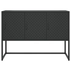 Buffet Noir 105x35x75 cm Acier