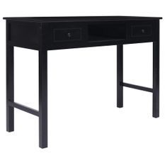 Buffet Noir 108x45x76 cm Bois de Paulownia massif