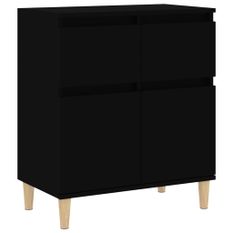 Buffet Noir 60x35x70 cm Bois d'ingénierie