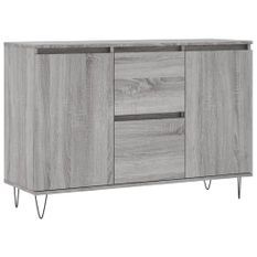 Buffet sonoma gris 104x35x70 cm bois d'ingénierie