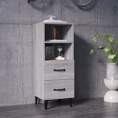 Buffet Sonoma gris 34,5x34x90 cm Bois d'ingénierie 3