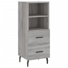 Buffet Sonoma gris 34,5x34x90 cm Bois d'ingénierie