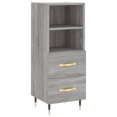 Buffet Sonoma gris 34,5x34x90 cm Bois d'ingénierie