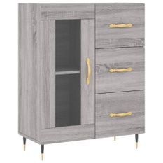 Buffet sonoma gris 69,5x34x90 cm bois d'ingénierie