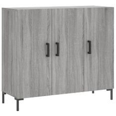 Buffet sonoma gris 90x34x80 cm bois d'ingénierie