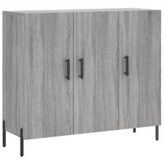 Buffet sonoma gris 90x34x80 cm bois d'ingénierie